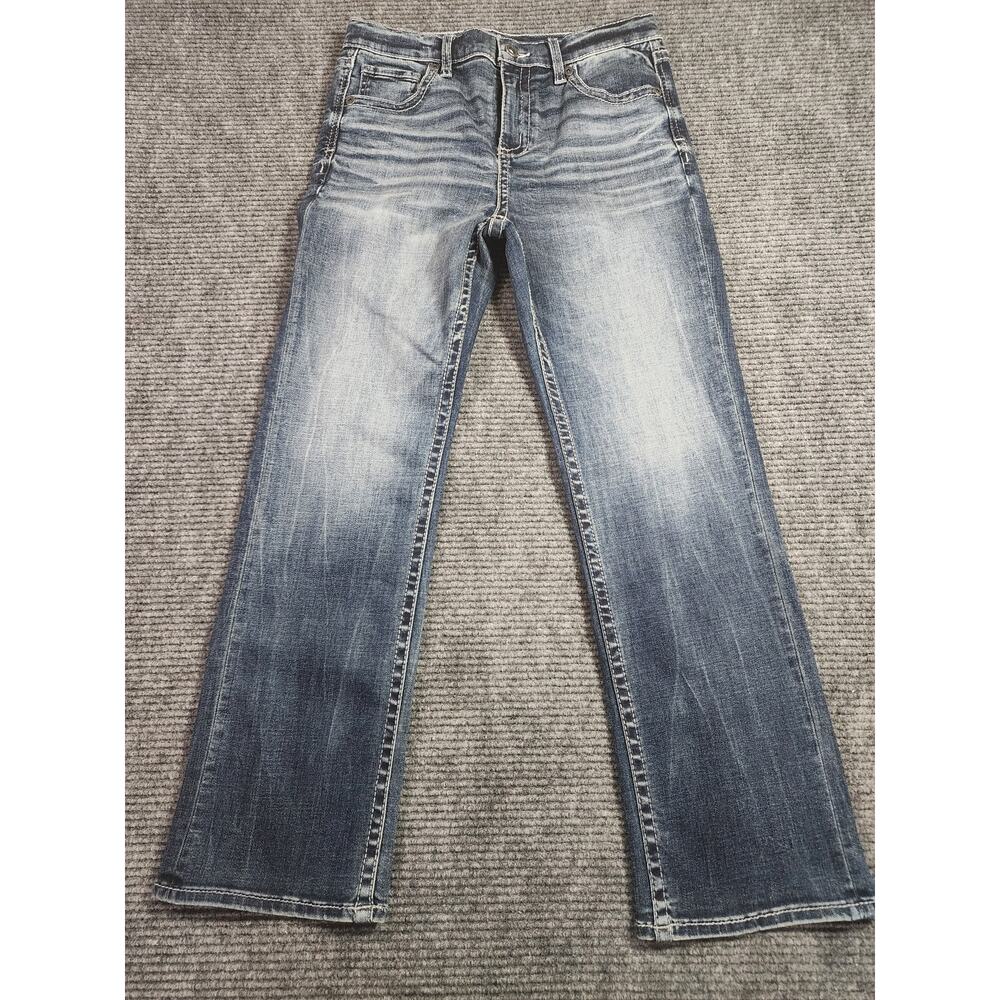 BKE Buckle Hudson Straight Leg Med Wash Women Size 14R Stretch Denim Jeans